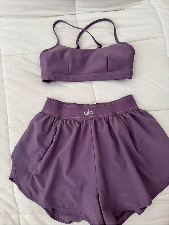ALO Yoga Other - Alo Plum Kiss Purple Sports Bra & Shorts set